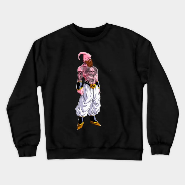 Bearded and Tattooed Buu Crewneck Sweatshirt by Elrokk86